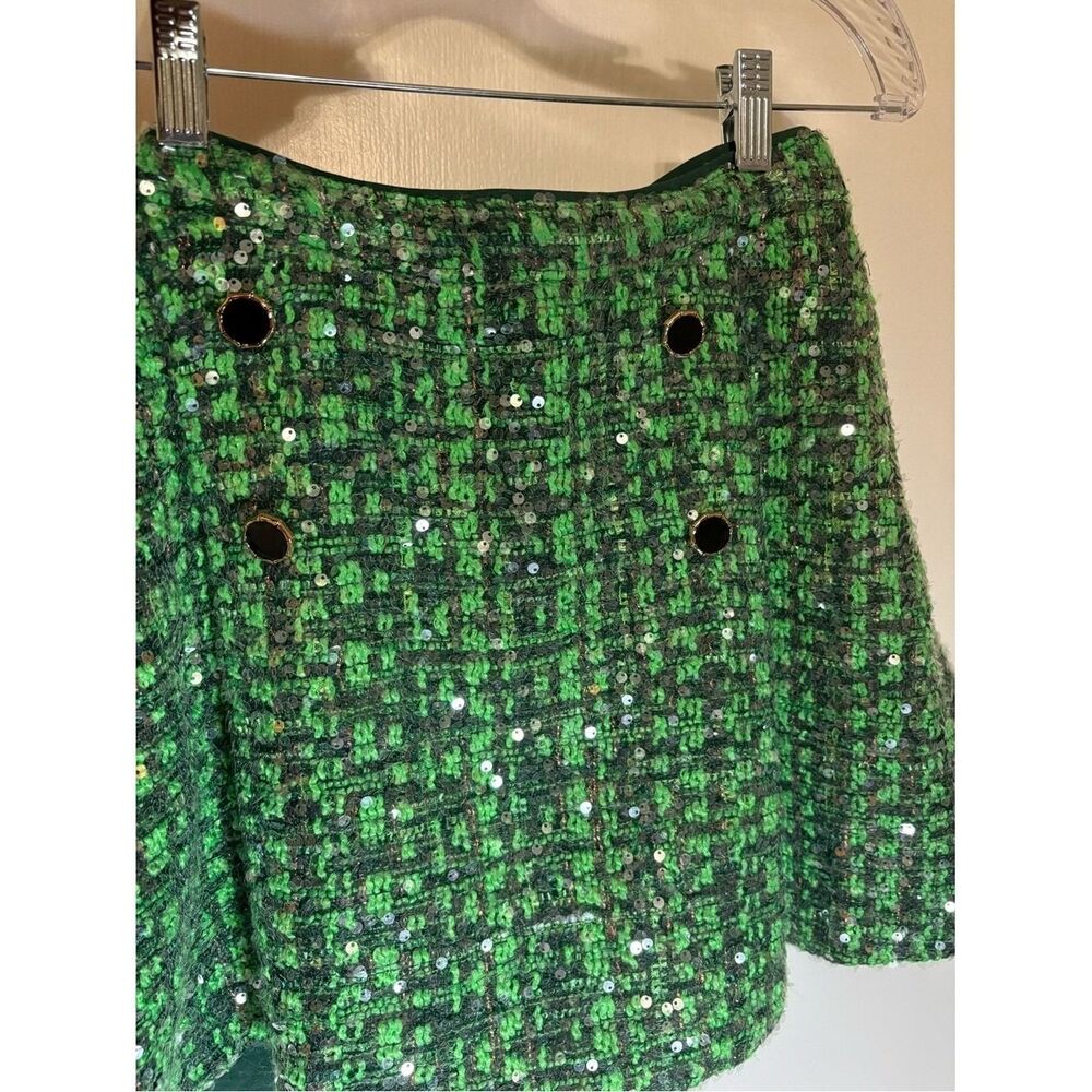 Antropologie Green Sequin Tweed Two-Piece Set - Picture 11 of 12